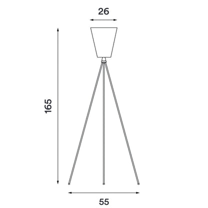 Northern Oslo Wood Floor Lamp White Base